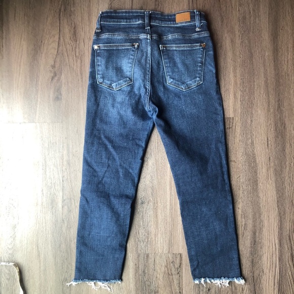 Judy Blue Jeans Skinny Fit Ankle Raw Hem 5/27 (26x22) Style#JB82110DK - Picture 6 of 9